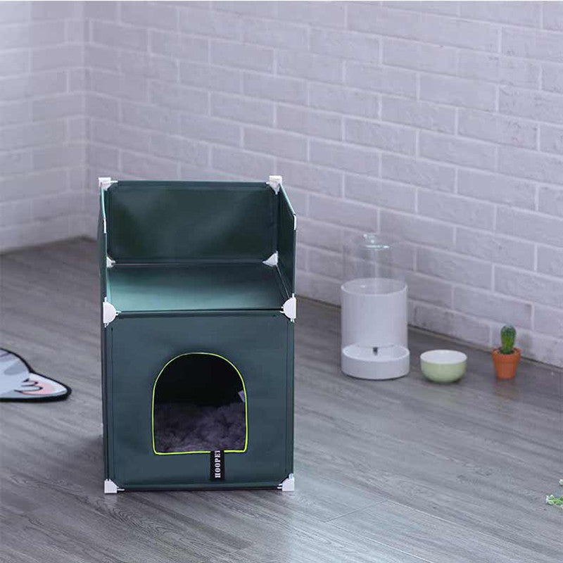 Warm Cat House Double Cat Villa Fully Enclosed