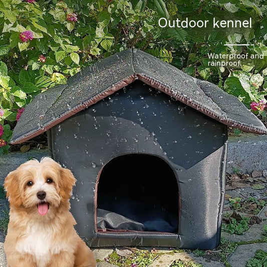 Outdoor Waterproof Wandering Cat Nest Winter Warm Outdoor Foldable Removable Washable Cat House Kennel